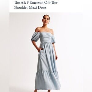 Abercrombie & Fitch Emerson Off-The-Shoulder Maxi Dress - READ DESCRIPTION